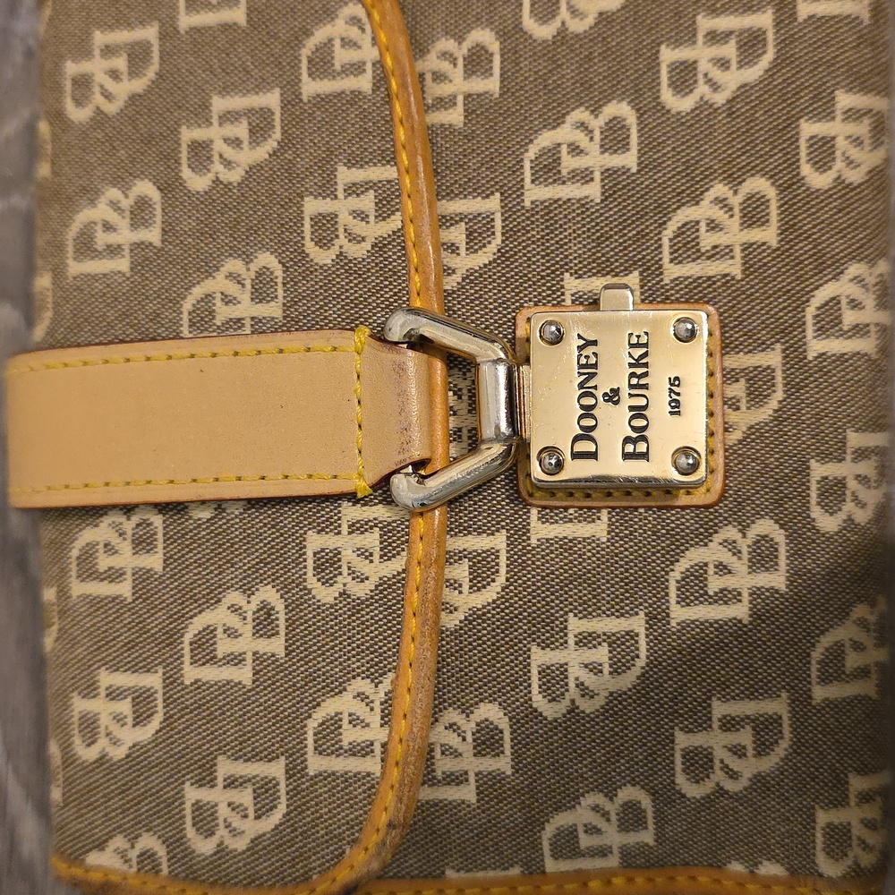Dooney & Bourke Tan and Brown Logo Wallet - Picture 2 of 8